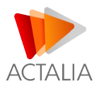 Logo de couleur orange de l'entreprise Actalia